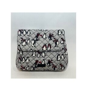 Vera Bradley Brush and Cosmetic Case Playful Penguins Retired 2018 Travel Pouch
